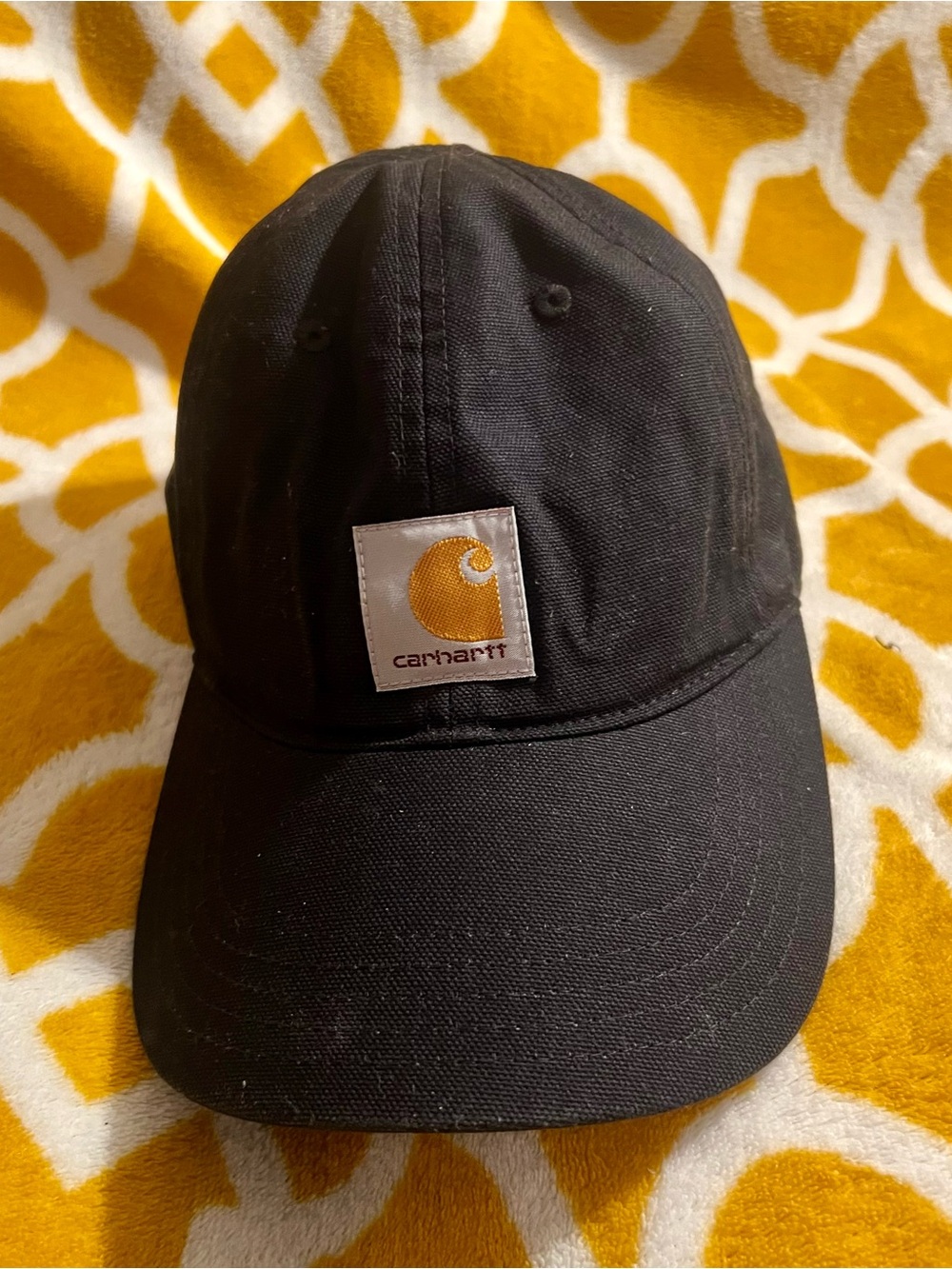 Carhartt Black Cap with Gold Logo Patch